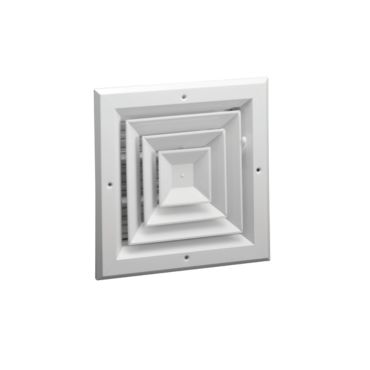 6 X 6 Aluminum Ceiling Diffuser With Ms Damper White