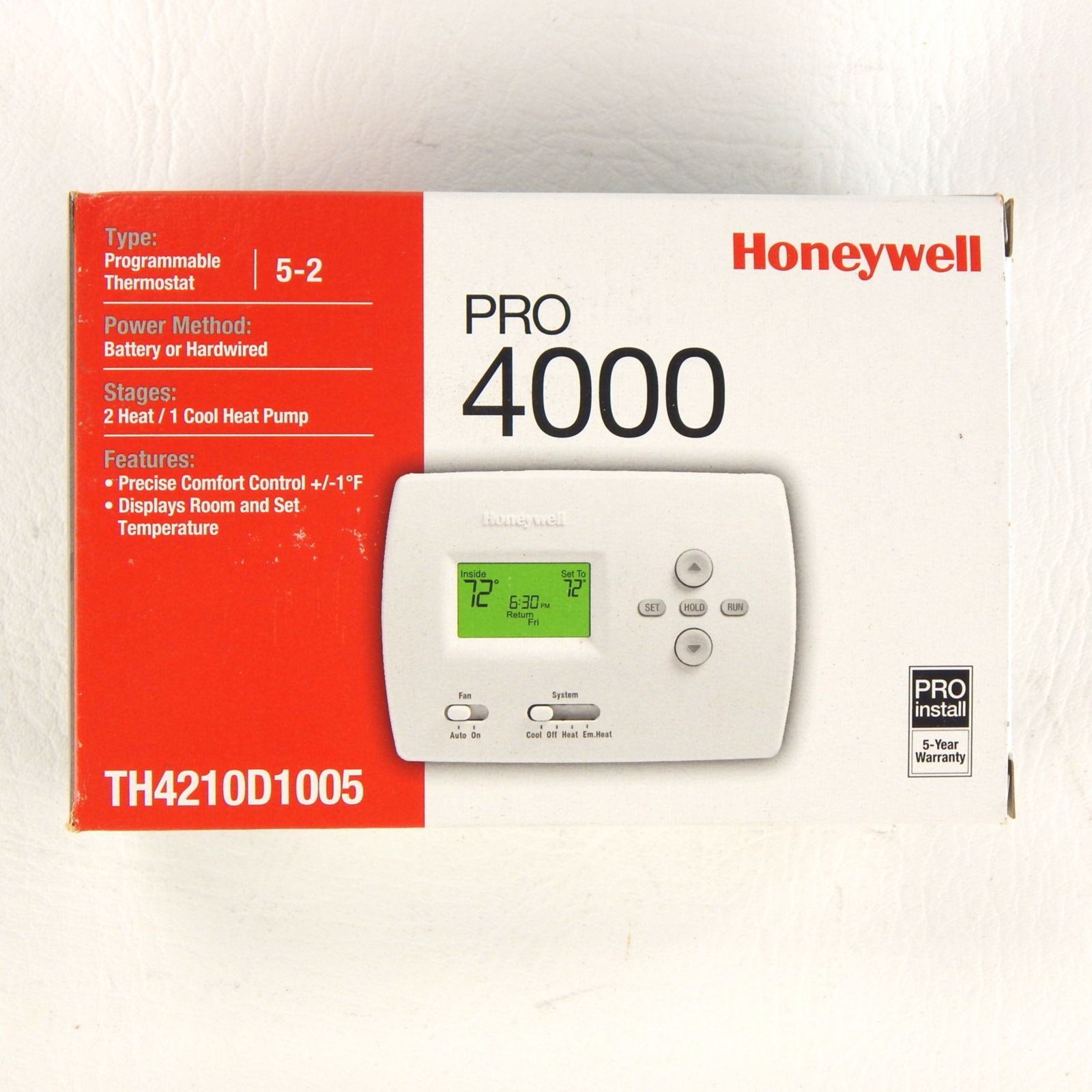 Product Highlights. The PRO 4000 series programmable thermostat ...
