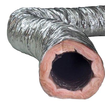 6" X 25' MHP R8 Insulated Silver Flex Duct - Bag - Flex Duct - Ductwork