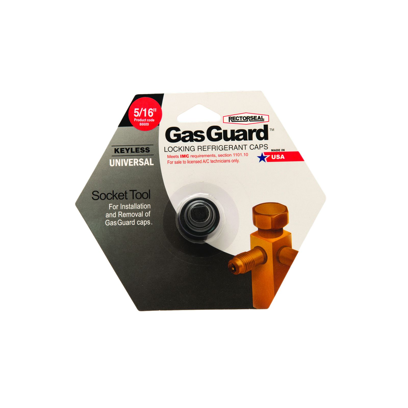 5 16 Socket Tool For Gas Guard Locking Refrigerant Caps