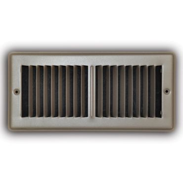 6 X 14 Stamped Face Floor Register Brown